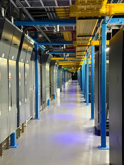 Server racks inside Equinix SV2
